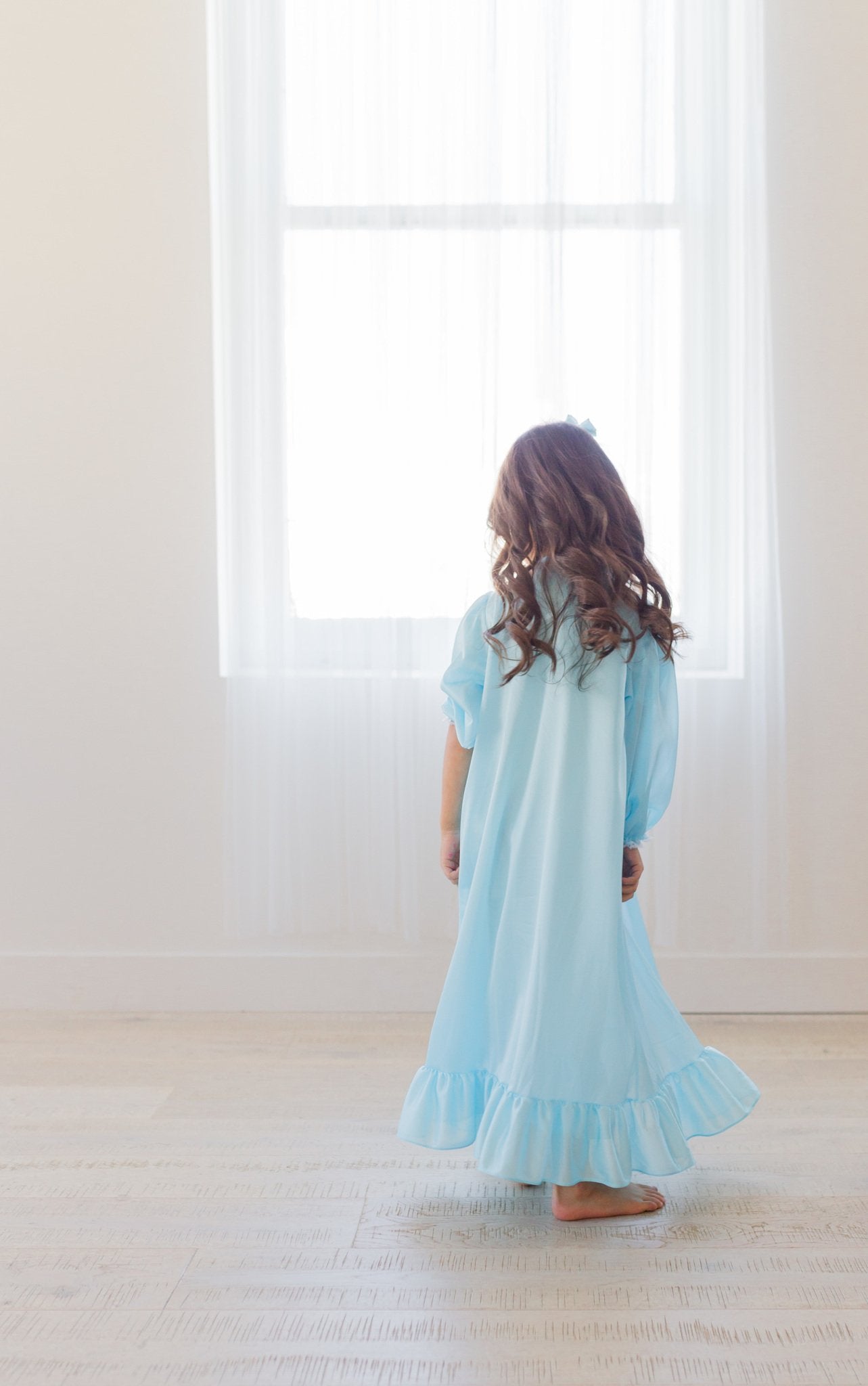 Clara Nightgown Peignoir Set in Blue