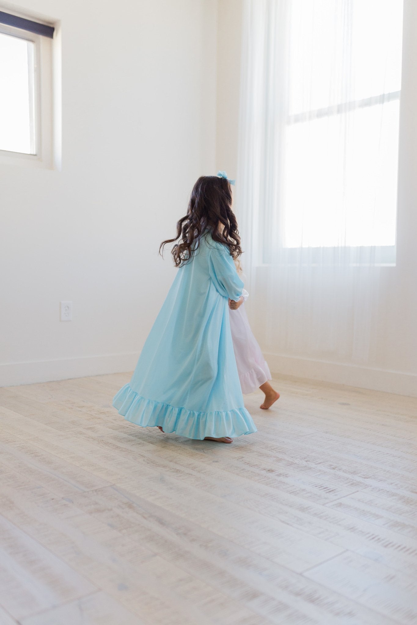 Clara Nightgown Peignoir Set in Blue