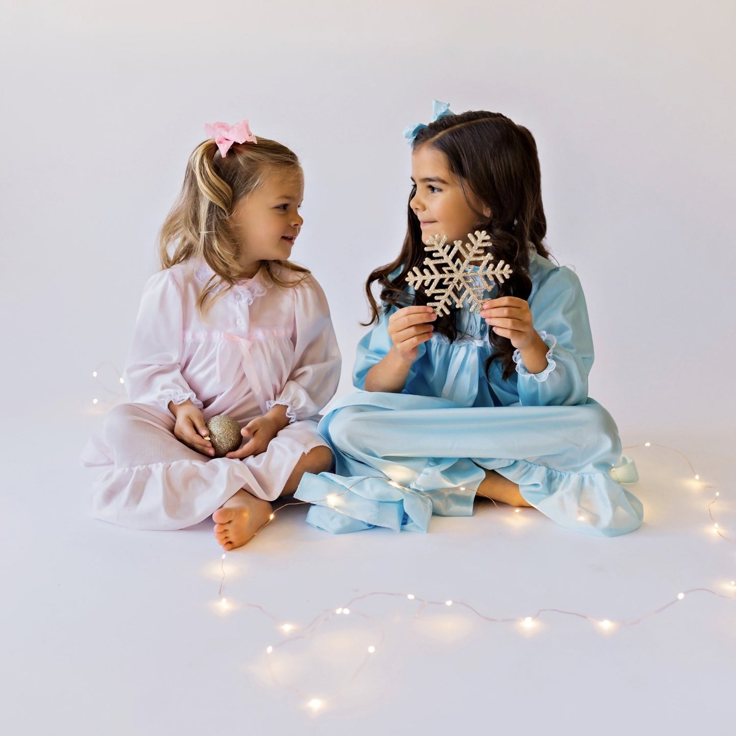 Clara Nightgown Peignoir Set in Blue