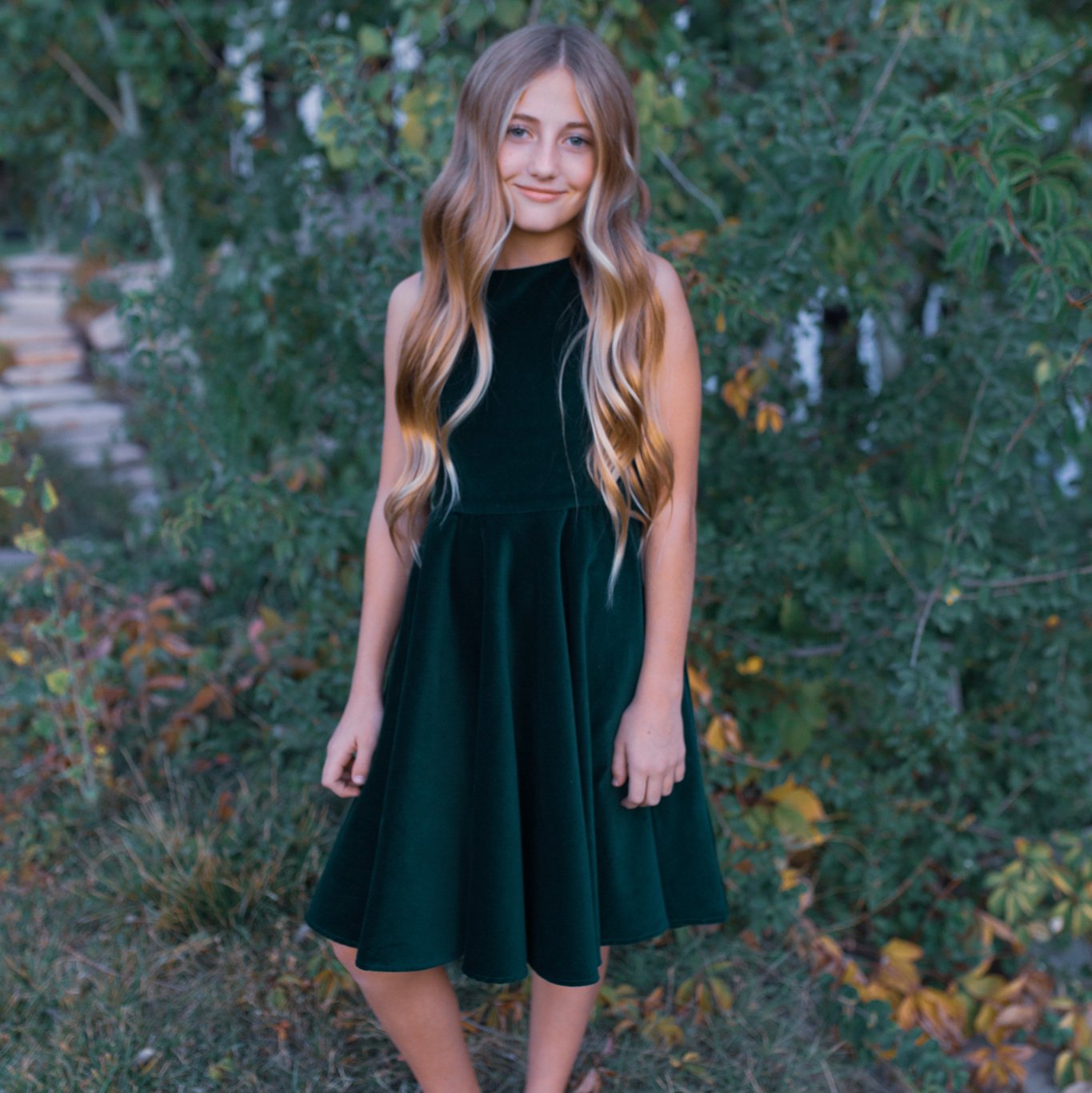 Special Occasion Velvet Dress in Blue