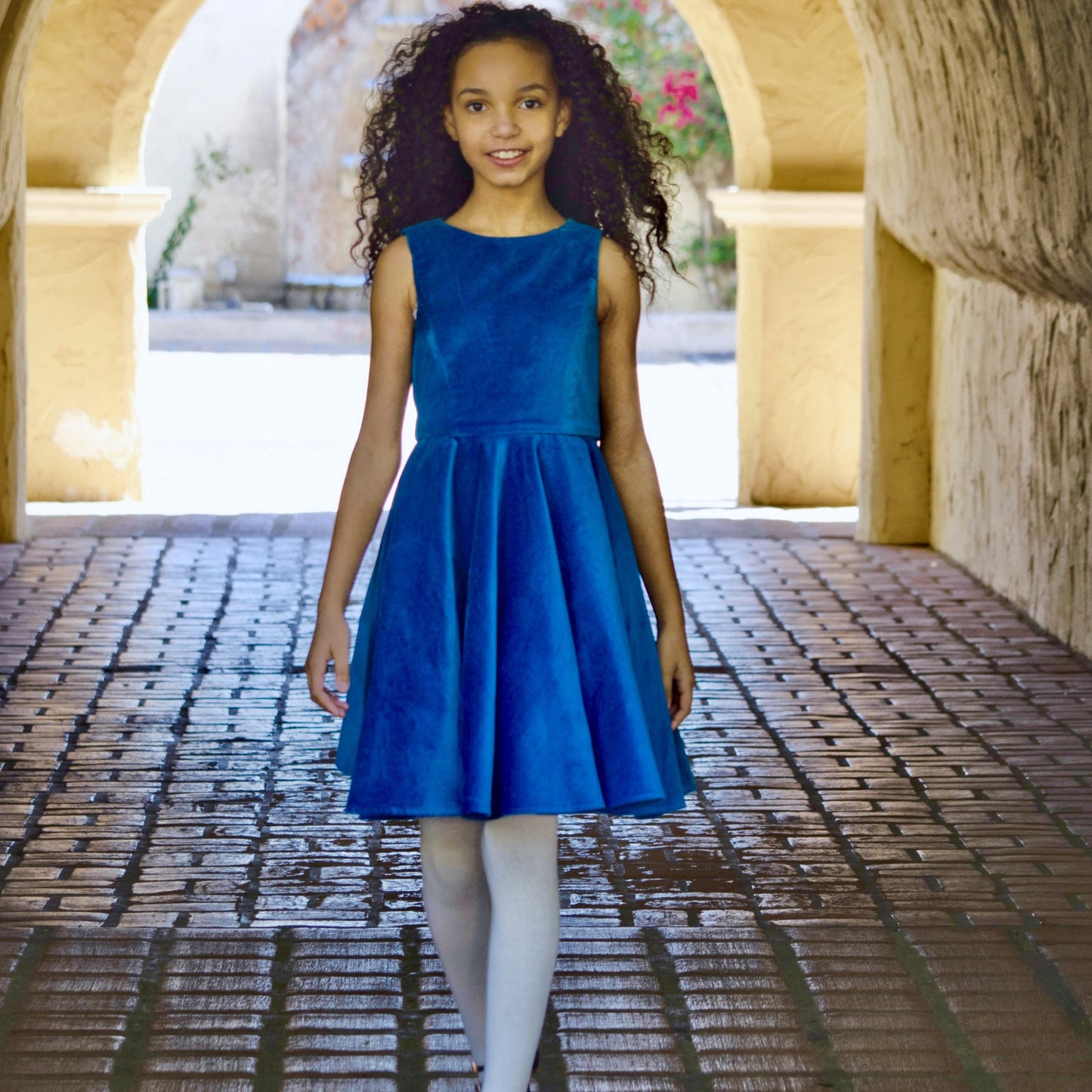 Special Occasion Velvet Dress in Blue