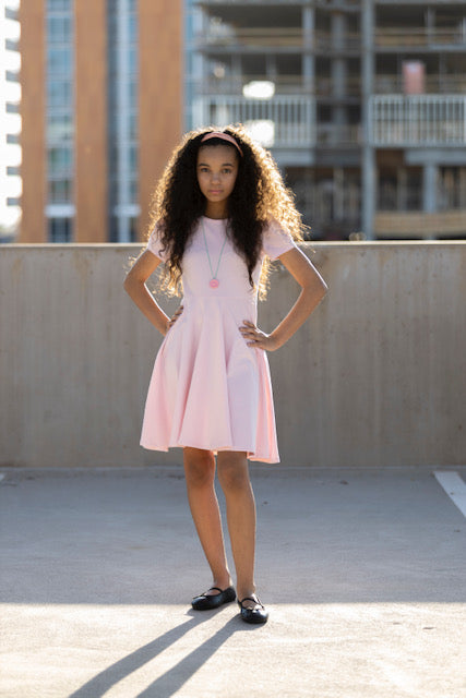 Alexis Short Sleeve T-Shirt Dress in Pink
