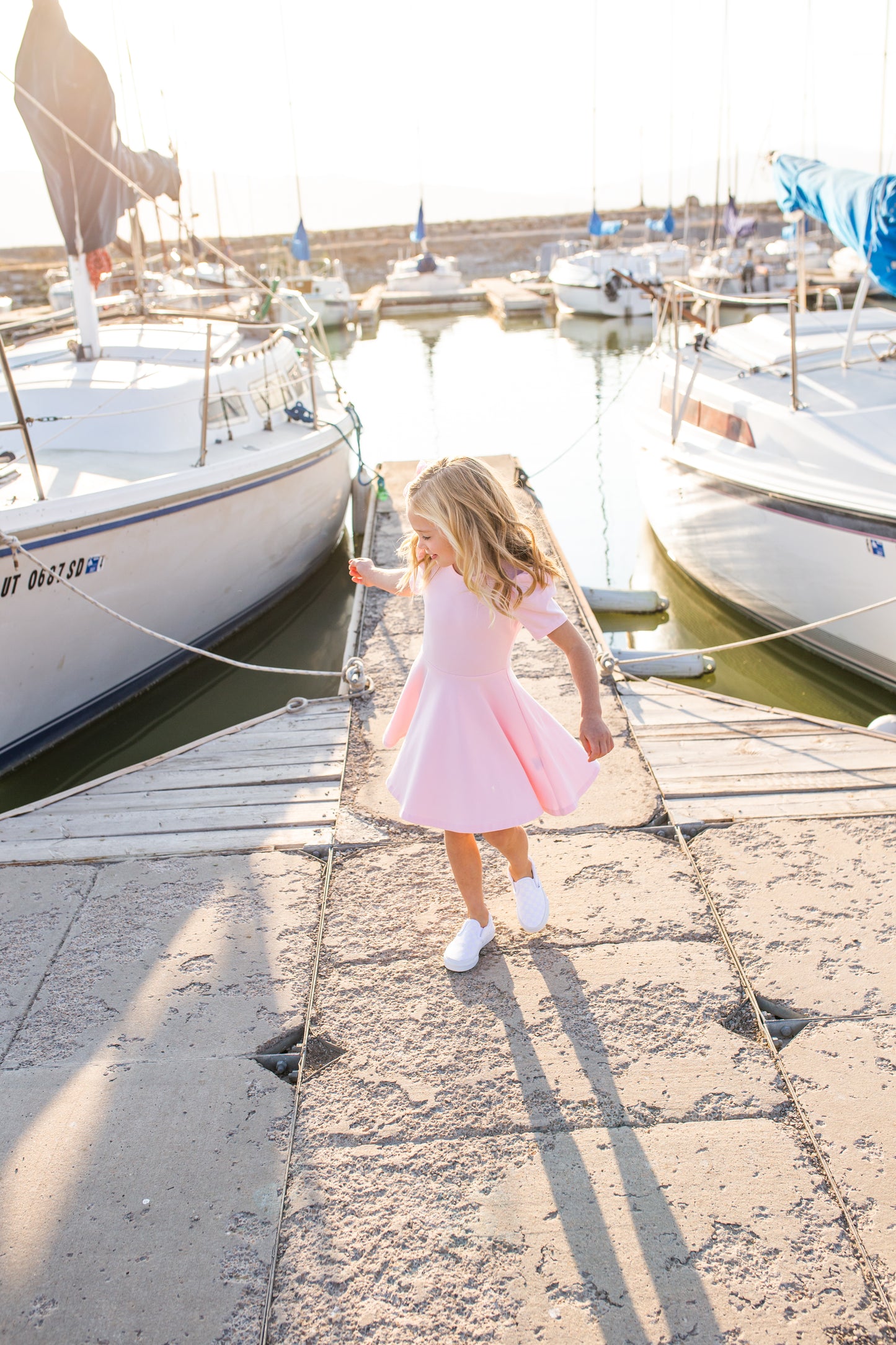 Alexis Short Sleeve T-Shirt Dress in Pink