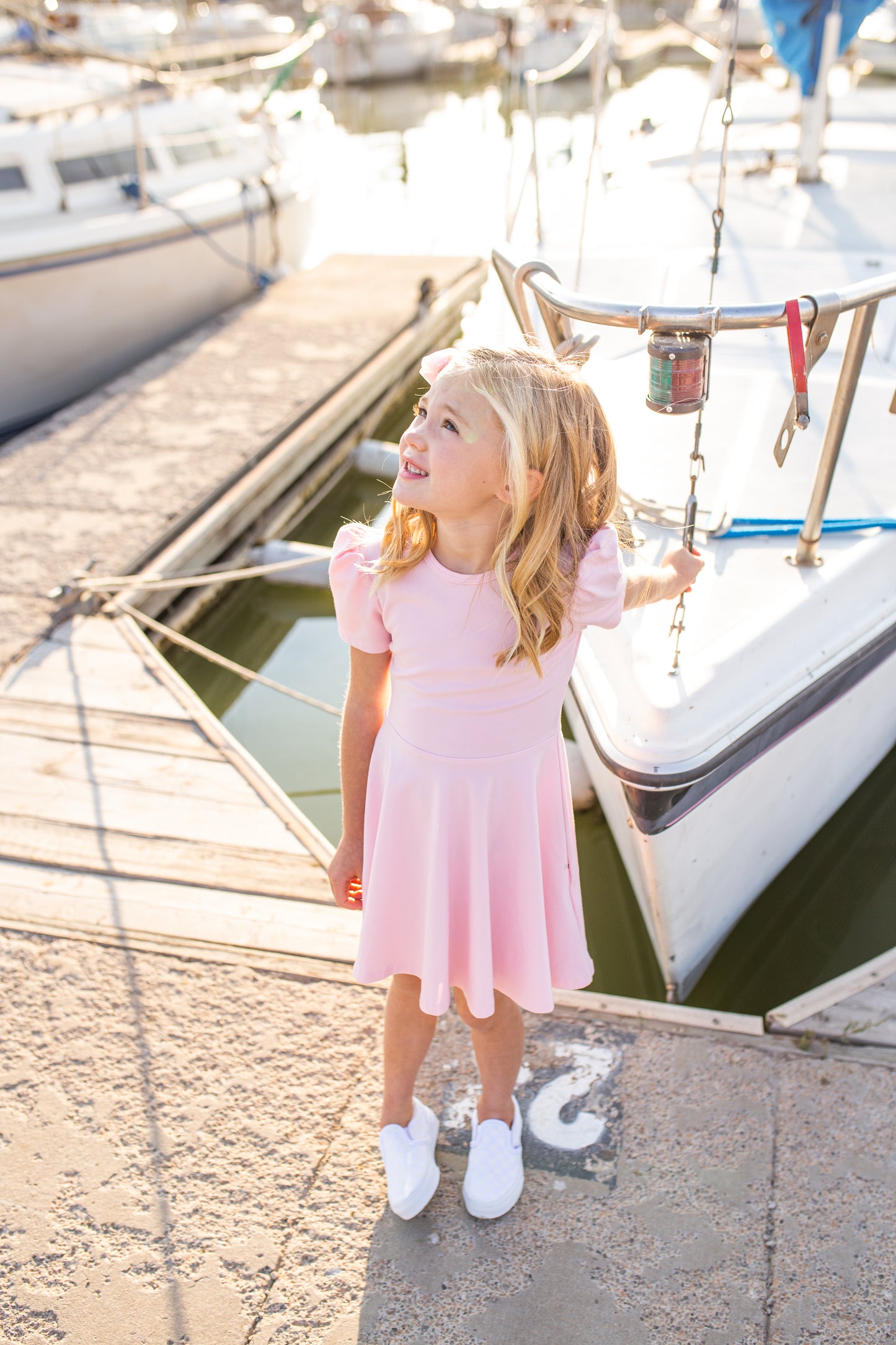 Alexis Short Sleeve T-Shirt Dress in Pink