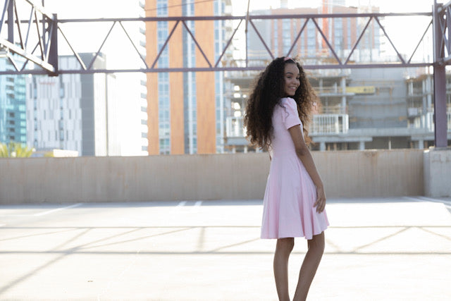 Alexis Short Sleeve T-Shirt Dress in Pink