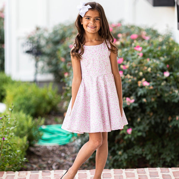 Jackie Dress in Pink Flowers