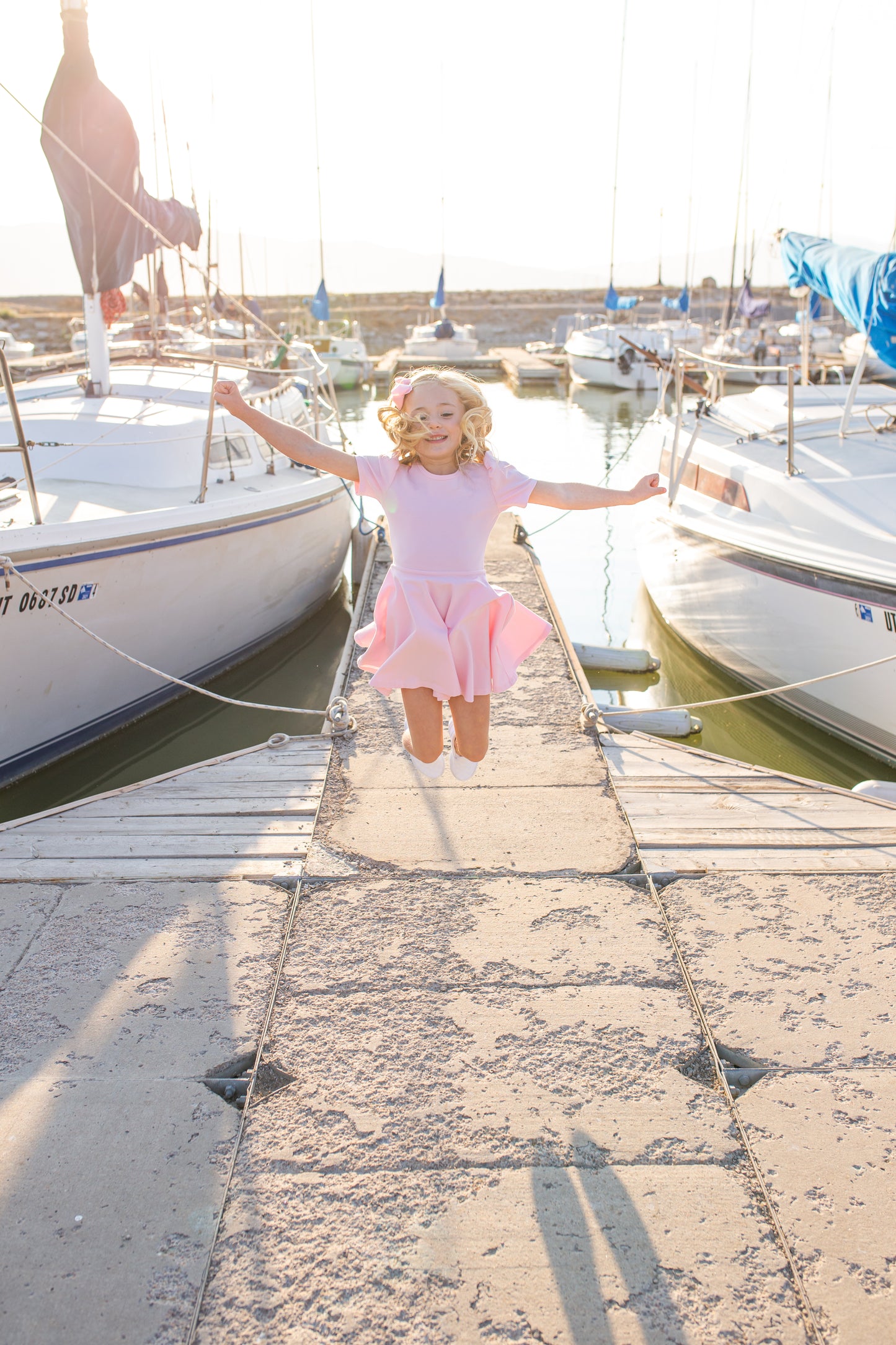 Alexis Short Sleeve T-Shirt Dress in Pink