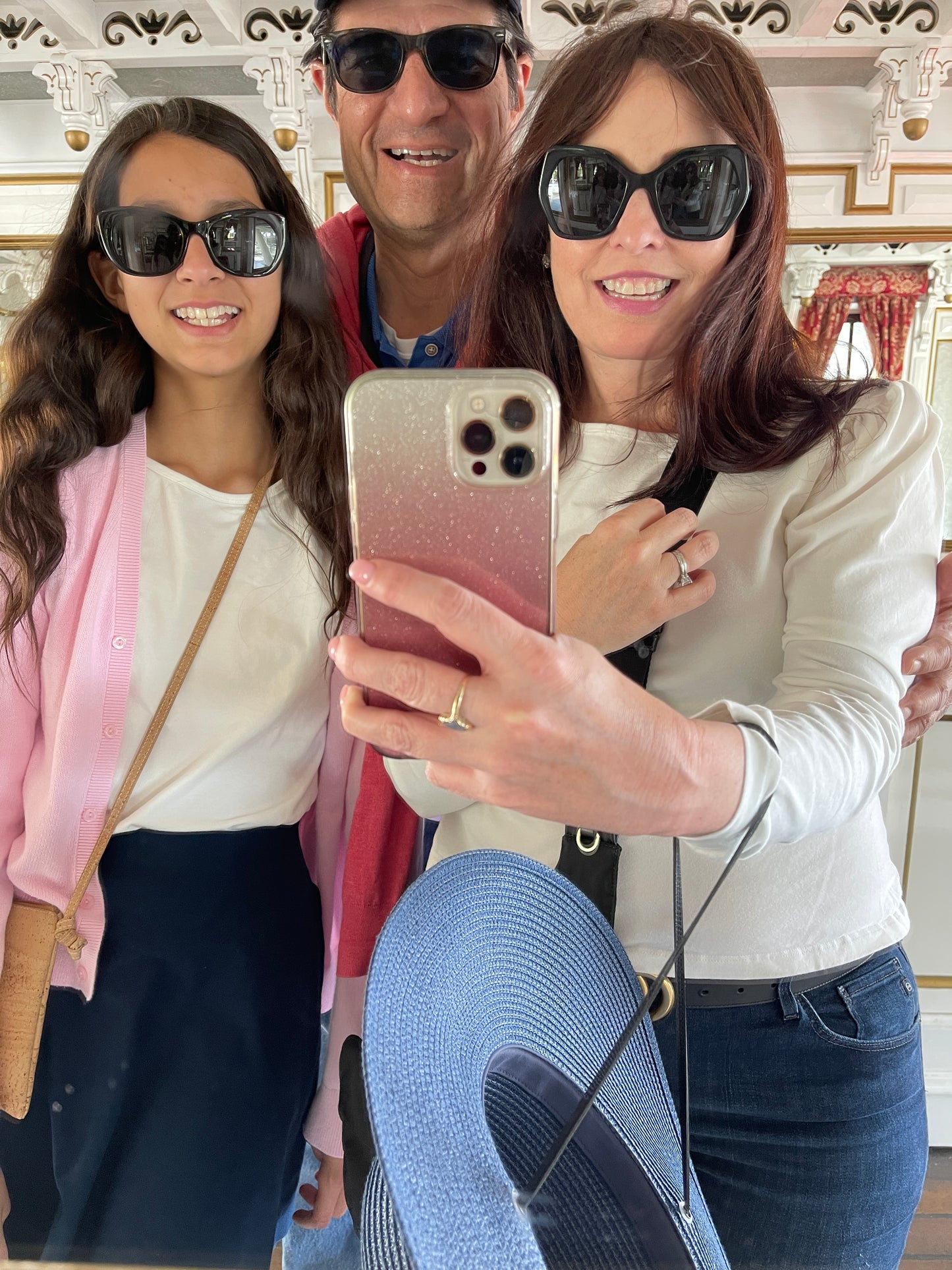 Two women wearing long sleeve white t-shirt