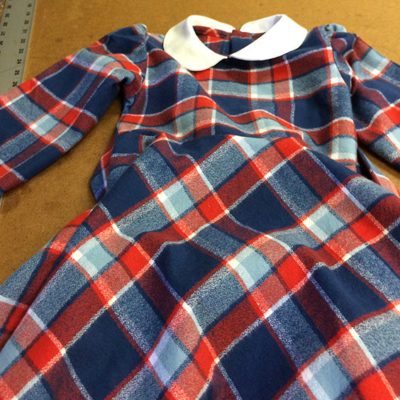 Classic Girl plaid flannel dress for little girls