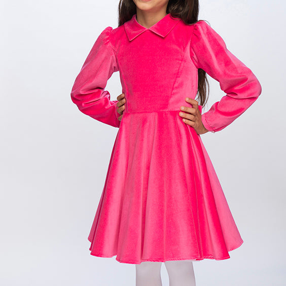 Classic Girl Clothing pink velvet party dress