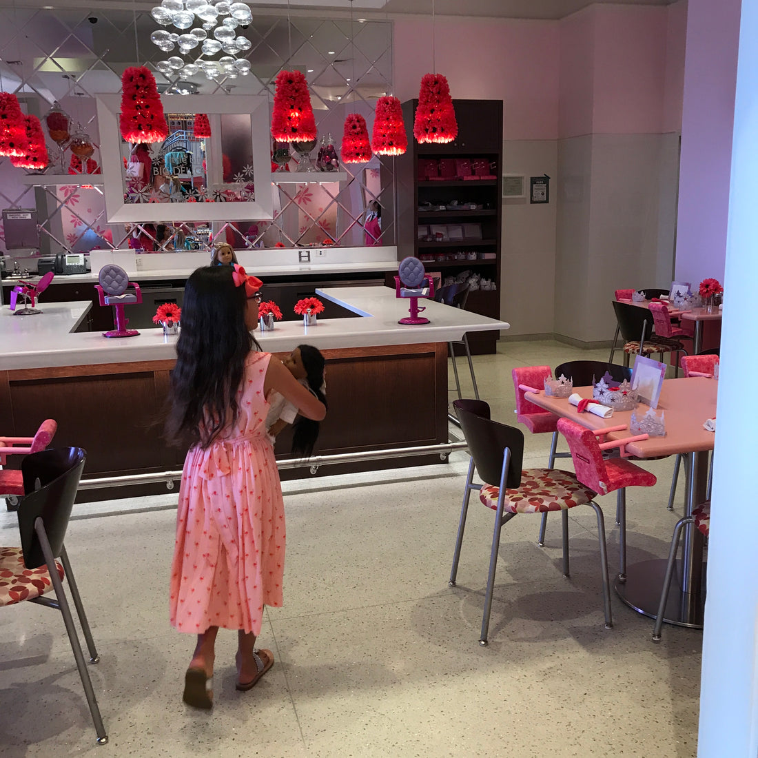 Classic Girl at the American Girl Doll store bistro