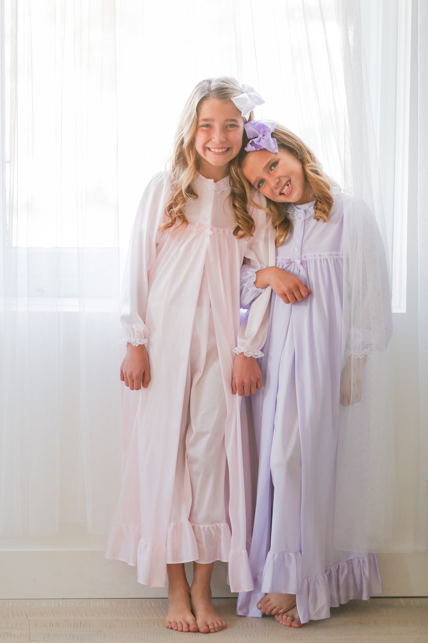 Clara Nightgown Peignoir Set in Pink