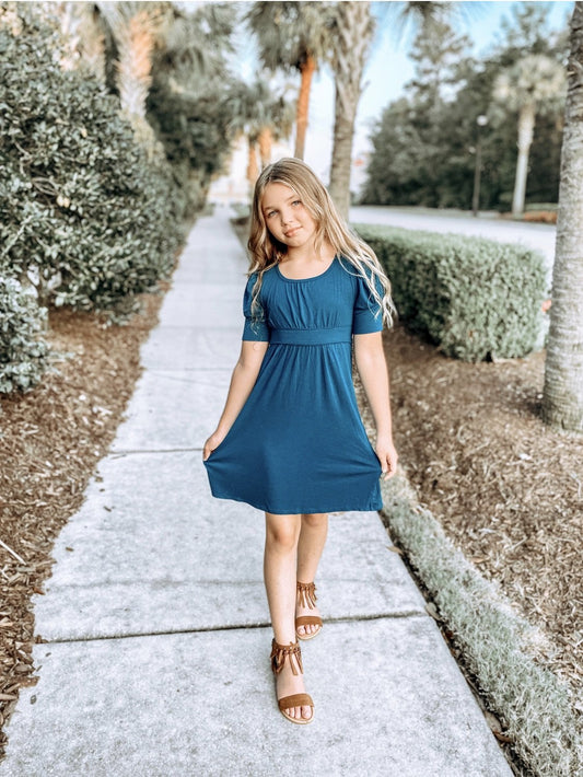 Gigi Midi Dress in Teal