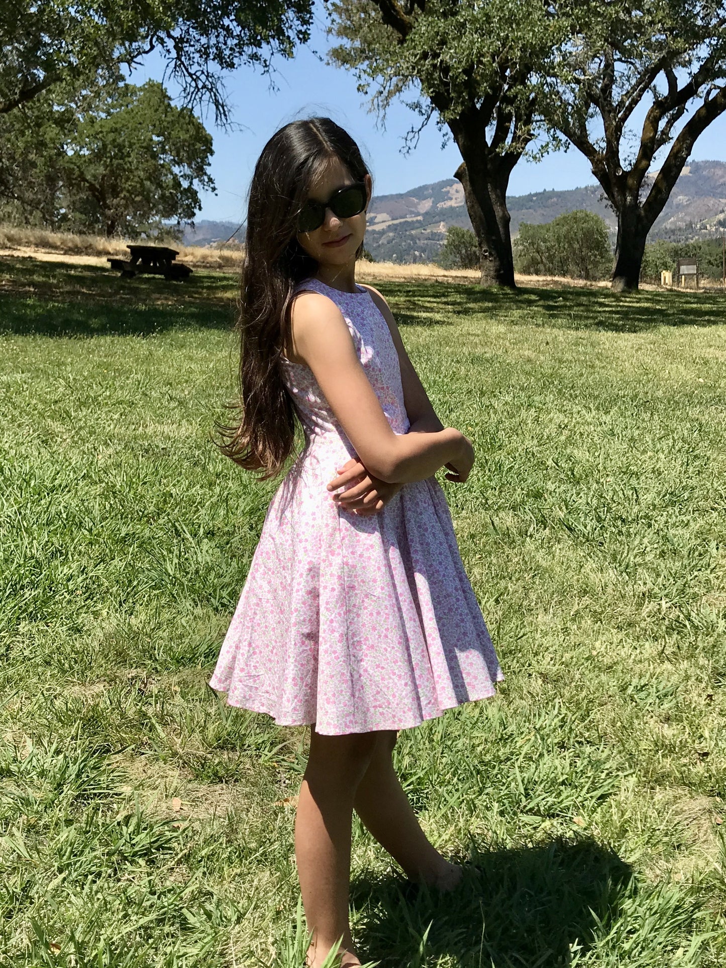 Jackie Dress in Pink Flowers