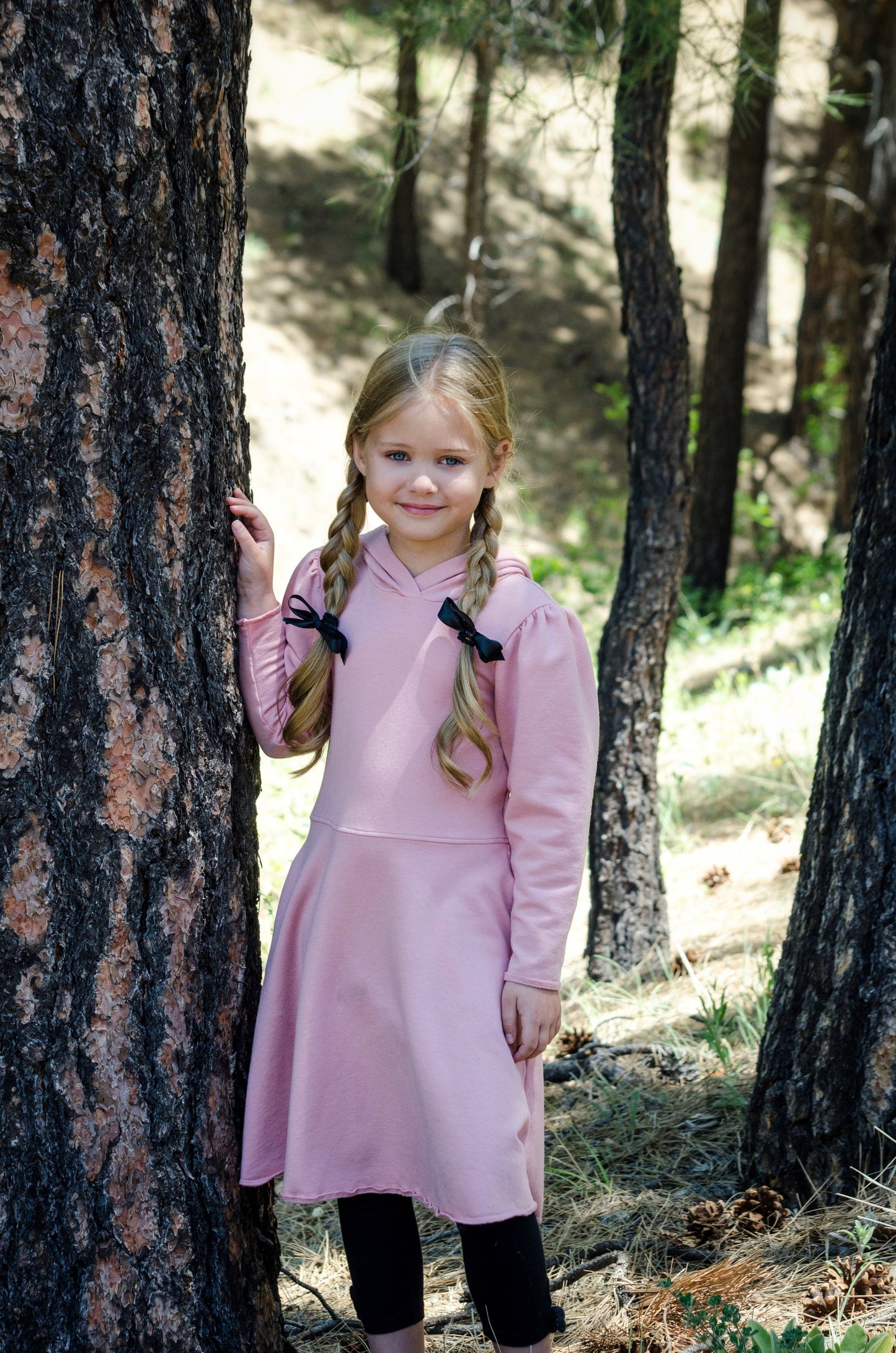 Piper Hoodie Dress in Pink