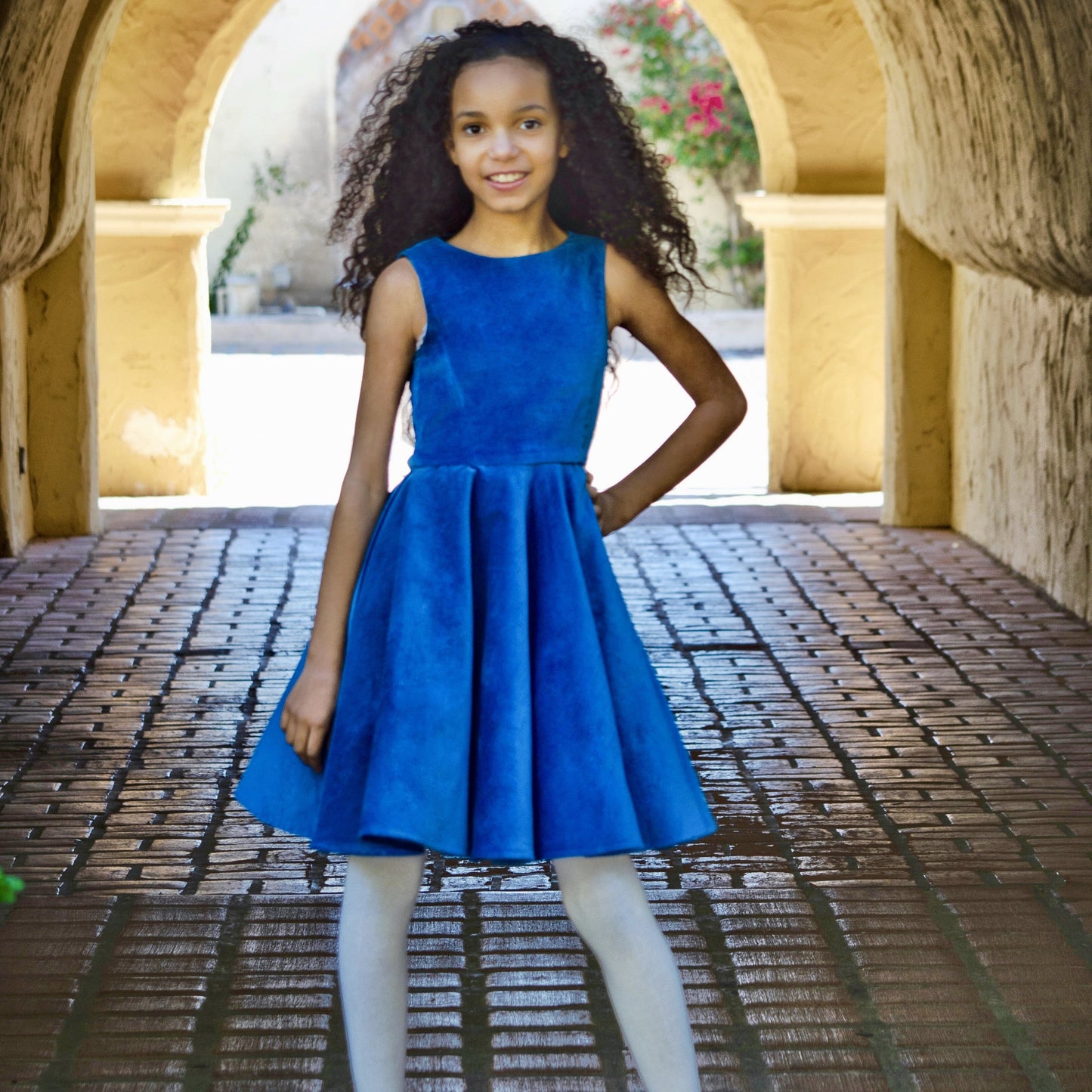 Special Occasion Velvet Dress in Blue