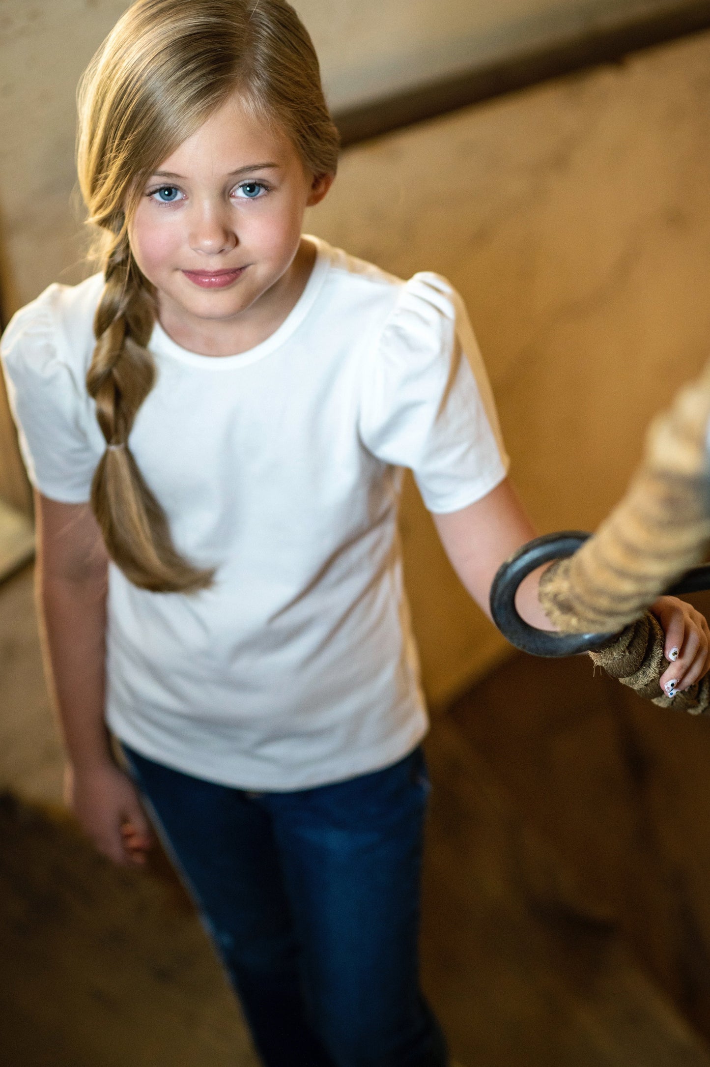 Charlotte Girl's T-Shirt, Short-Sleeve Ivory