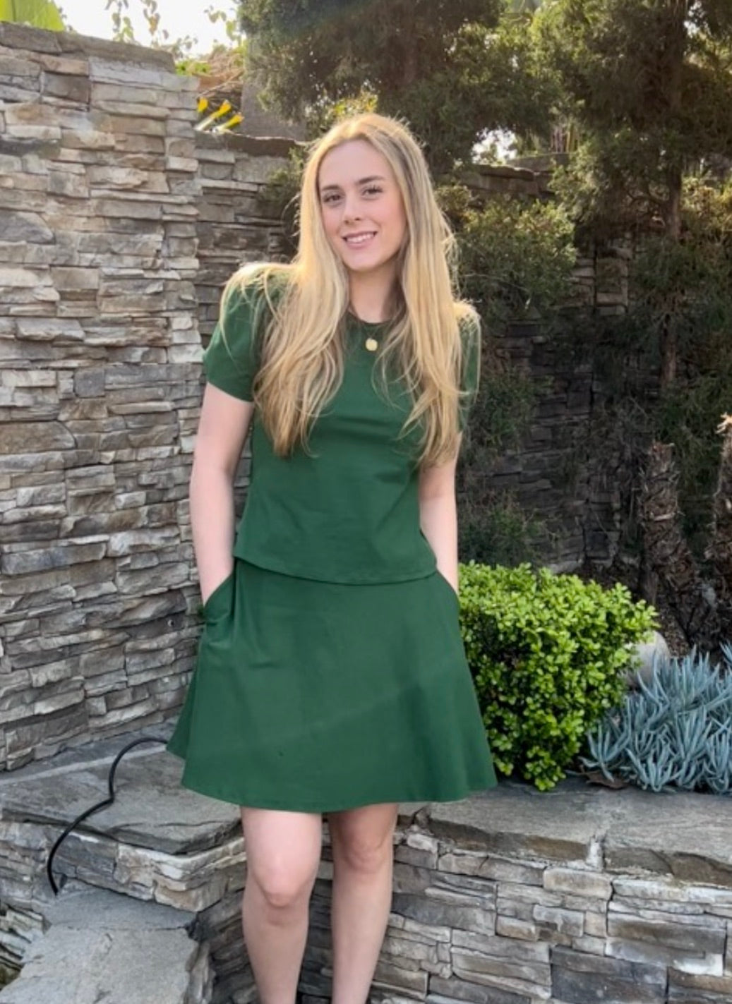 Charlotte Girl's Skirt in Green