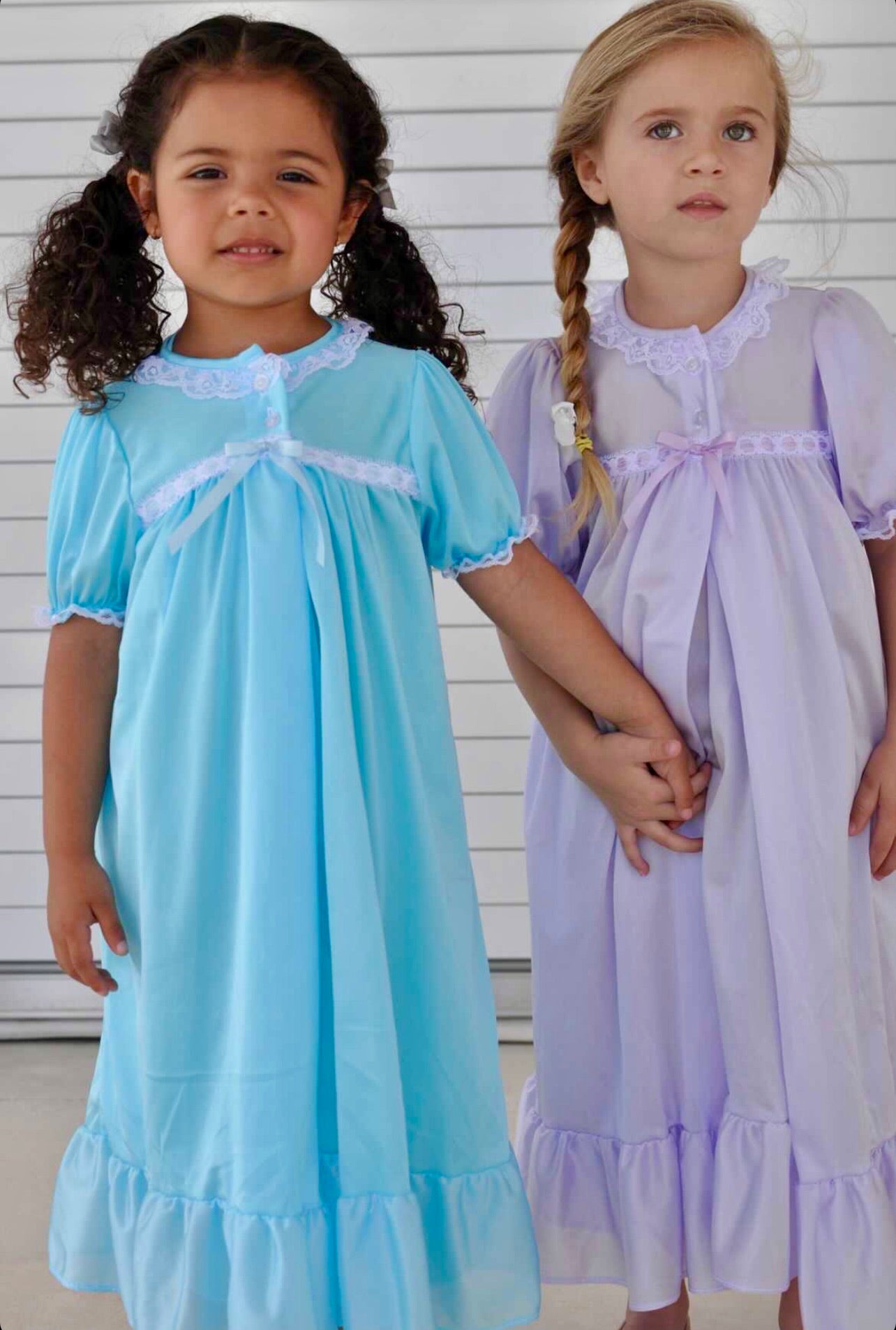 Clarisse Short Sleeve Nightgown Peignoir Set in Lavender