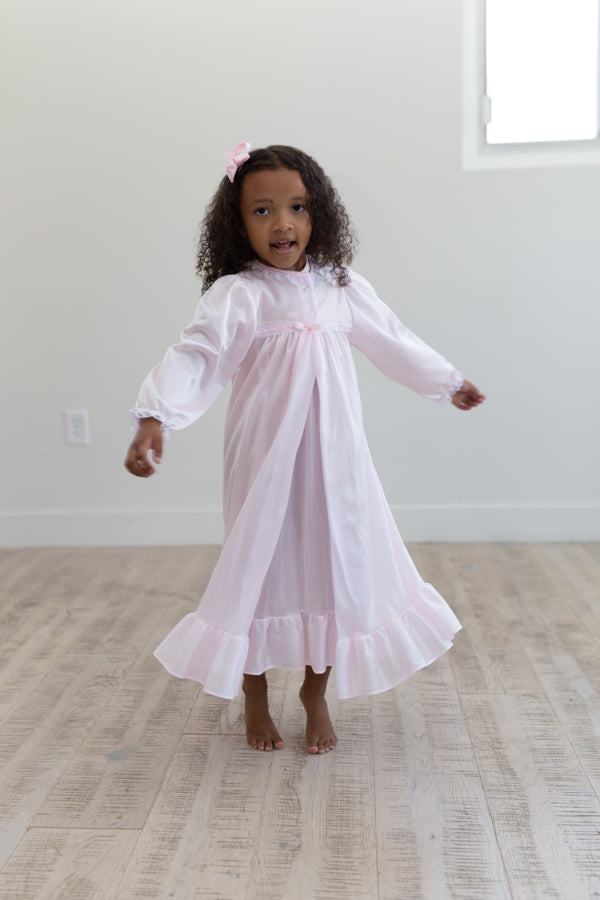 Clara Nightgown Peignoir Set in Pink