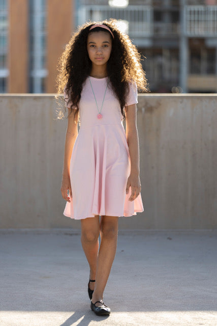 Alexis Short Sleeve T-Shirt Dress in Pink